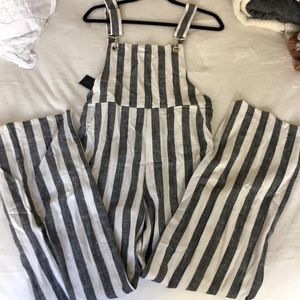 CARMAR white and gray striped jumpsuit